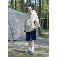 港风工装大口袋防晒衣男四角星金属点缀防晒服男FS77009P50控78，男装防晒衣，星座227-7