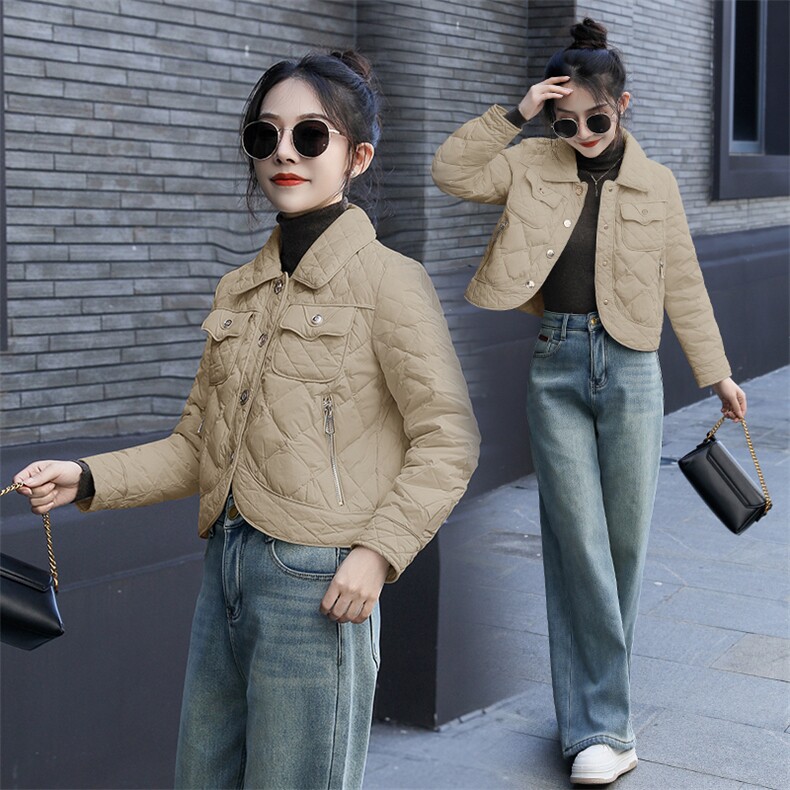 （现货）时尚短款羽绒服女2024冬季新款小个子加厚保暖外套,女装羽绒服,仟媚宠