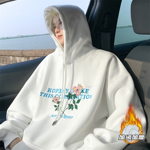 秋冬美式复古重磅500克连帽卫衣刺绣WY3606-P65加绒P70控98控108图片