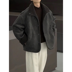 现货~双面穿皮毛一体麂皮绒夹克外套JK919P128，男装夹克，星座908