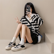 鞋子女2024春季新款学生韩版ins百搭厚底板鞋春秋休闲鞋子，女鞋休闲鞋，星座1407-3