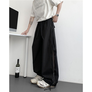 网格透气休闲裤男夏季潮牌伞兵裤子美式高街速干直筒裤K6261-P46图片