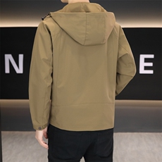秋季夹克三防面料连帽外套型男商务休闲百搭青年外套男N9812-P135，男装夹克，星座310B-3