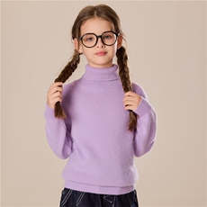 男女同款时尚百搭通勤简约高翻领休闲儿童羊绒衫，童装儿童羊绒衫，跳跳羊儿童羊绒衫