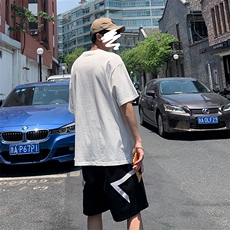 ins大码港风潮流百搭套装短裤短袖T001-K43-P45，男装套装，电商A456（原C415）