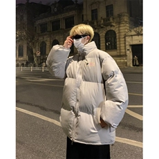 潮牌美式复古字母面包棉服男冬季情侣高街棉衣外套MY233，男装棉衣，星座1116A-1（原606A）