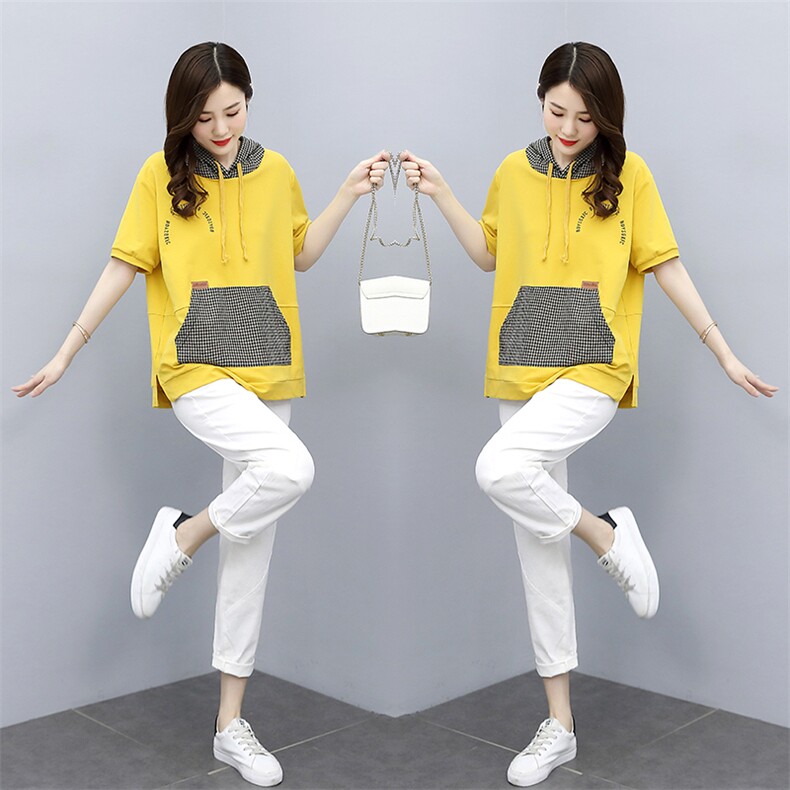时尚运动套装2024新款夏款年轻妈妈品牌太洋气减龄休闲两件套,女装套装/套裙,一安秀