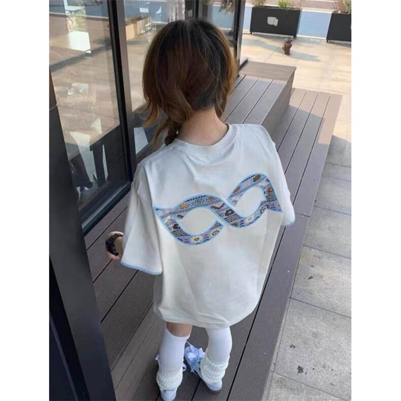 纯棉刺绣T恤短袖潮牌男女帅气宽松BT005-P34图片