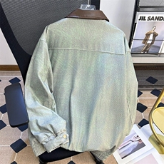 灯芯绒复古潮牌pu皮翻领夹克男外套S686P75，男装夹克，星座1116-2