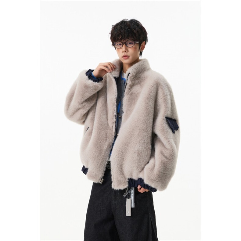 高品质痞帅座山雕棉服男生秋冬季加厚美式解构双面穿外套,男装棉衣,星座903-1