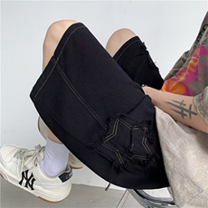 青春流行ins男直筒水洗牛仔裤P38，男装牛仔裤，星座1116-2