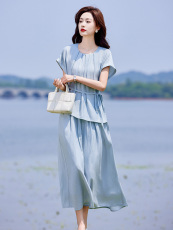 2025夏季新款今年流行韩系松弛感简约气质无袖背心阔腿裤两件套女，女装套装/套裙，靓衣阁