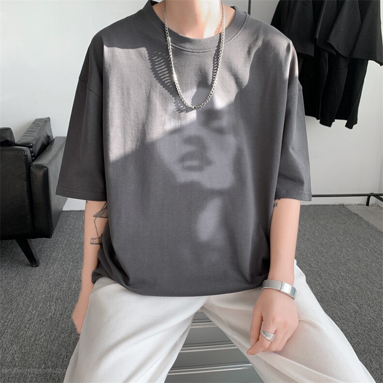 已注册/夏季新款内景模糊人物图案短袖T恤男宽松打底DT00120/P25,男装T恤,电商B316