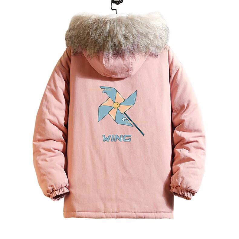 MM48112-P130冬季大毛领衣男士大码加厚袄男服砖墙挂拍,男装棉衣,电商A040A
