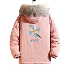 MM48112-P130冬季大毛领衣男士大码加厚袄男服砖墙挂拍，男装棉衣，电商A040A