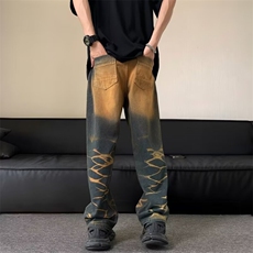 2024美式牛仔裤男款直筒长裤潮NDK101P55，男装牛仔裤，星座1116-2