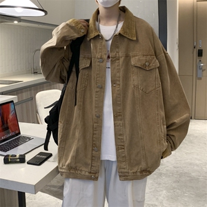 美式oversize牛仔外套男秋季潮ins潮牌宽松复古夹克JK0288-P68图片