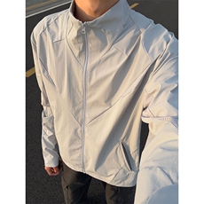 春夏款高品质冰感速干防晒服休闲户外运动外套透气弹力机能风夹克，男装防晒衣，电商A486