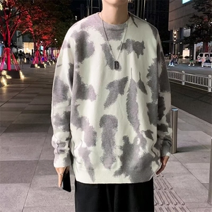 美式圆领毛衣男慵懒风休闲针织衫 GM66 P40图片