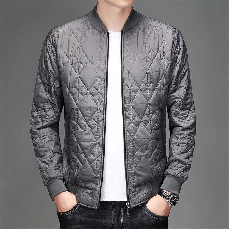 外贸秋冬季新款男棒球领薄棉服宽松上衣中青年外套男  KF8506 P75图片