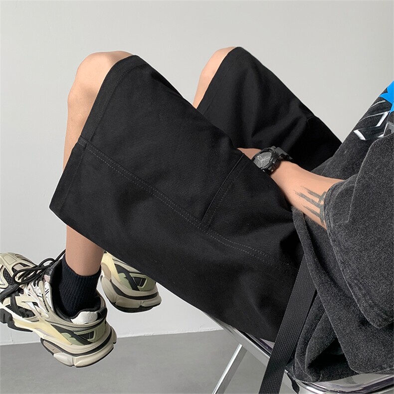 夏季工装五分裤男直筒休闲短裤潮大口袋纯棉XZ211-1-K2325-P45图片