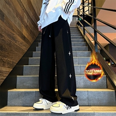 美式高街vibe裤子男款春秋季宽松直筒垂感青少年休闲运动弯刀长裤，男装休闲裤，星座512A（原616）