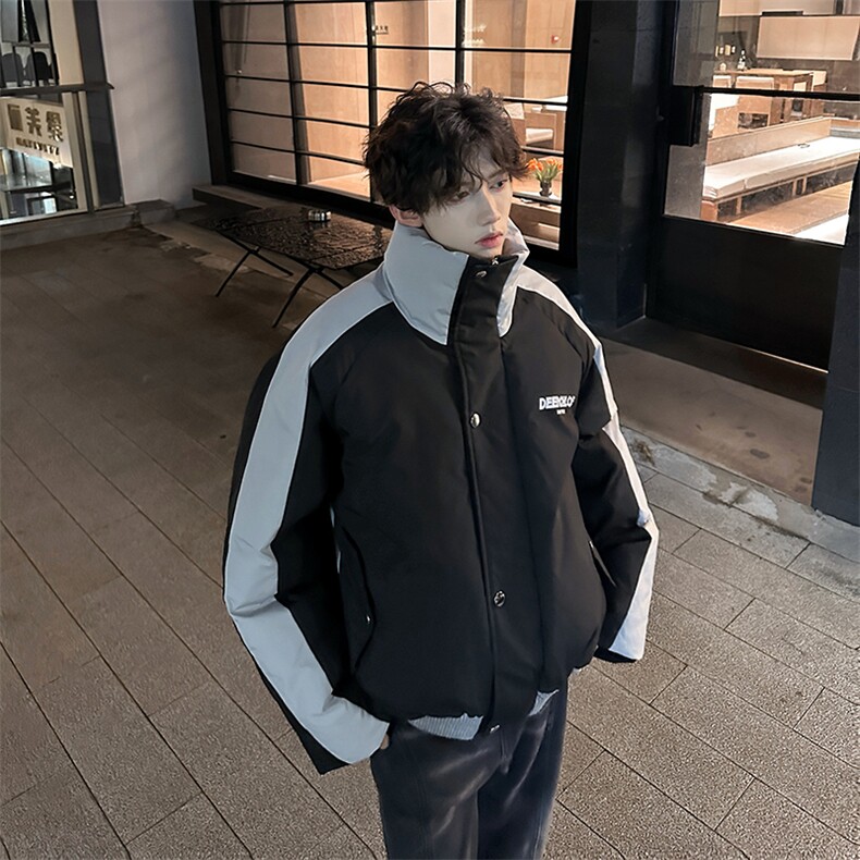 405A  美式高街撞色短款棉服加厚立领面包服  MY24919-P125控158图片
