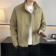 2026店主风春季立领简约休闲棒球服夹克外套男7719-P55，男装夹克，电商A413