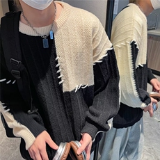 美式圆领毛衣男慵懒风休闲针织衫A6008P48，男装针织衫/毛衣，星座1116-2