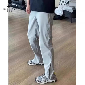 休闲裤男款宽松潮牌运动裤2025新款秋直筒超火裤子K6618-P41