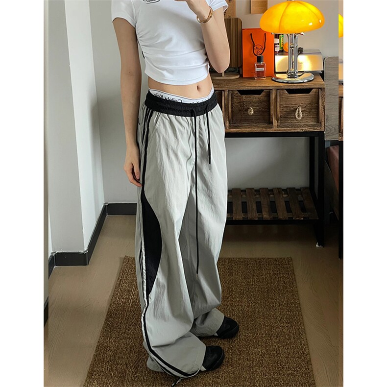 三条杠裤子男女同款夏季美式条纹速干工装裤直筒运动裤BNCC01特48,男装工装外套,星座1007（原301D）