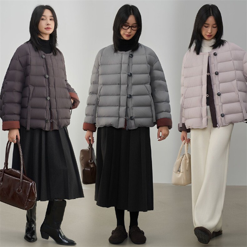 现货2025年冬季新款90白鸭绒休闲羽绒服女，女装羽绒服，阳光伊恋