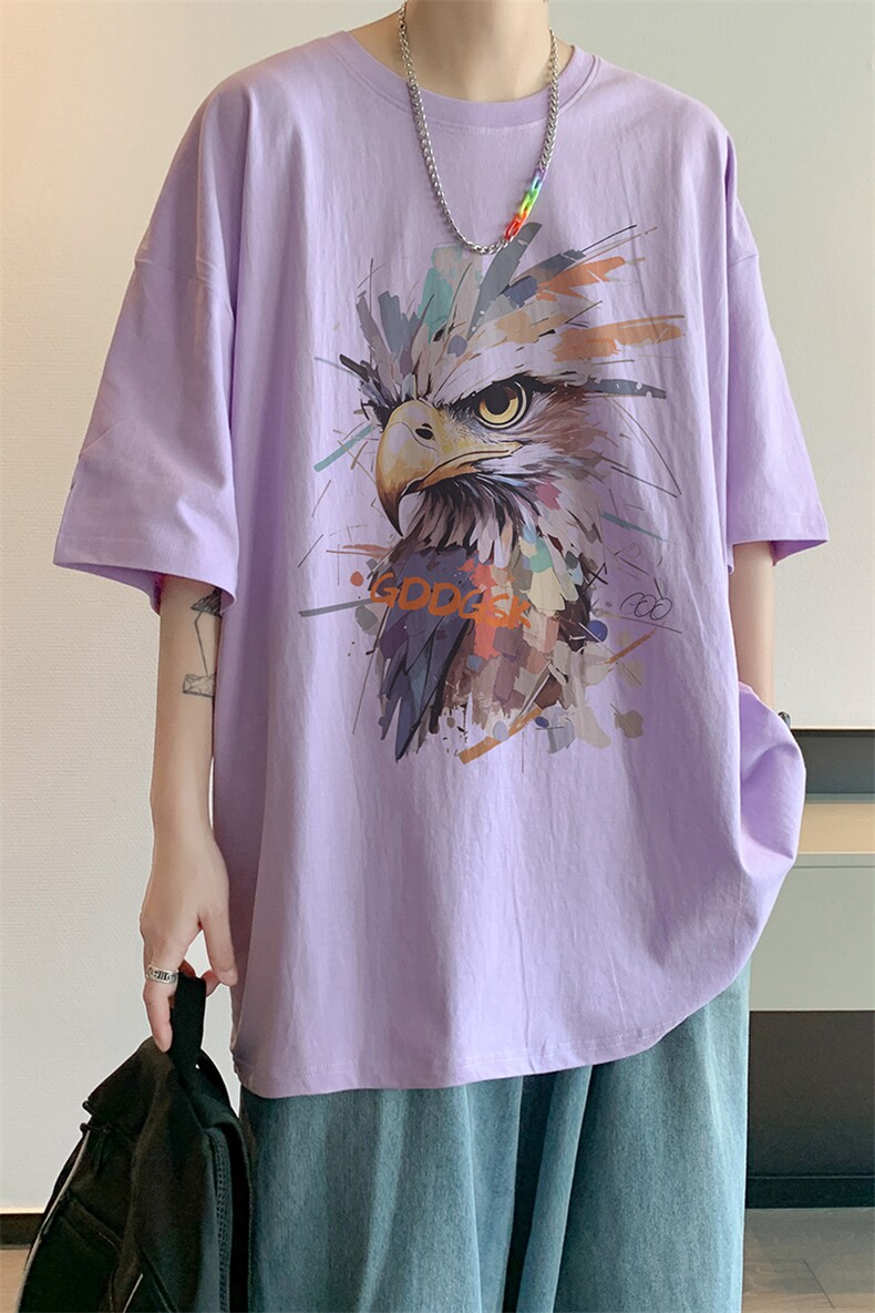 已注册/夏季内景个性小众短袖T恤男潮重磅宽松打底衫DT00586/P25,男装T恤,电商B316