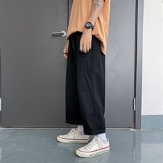 休闲工装裤男生潮牌ins宽松直筒阔腿韩版百搭长裤子K544-P30，男装休闲裤，星座512-2