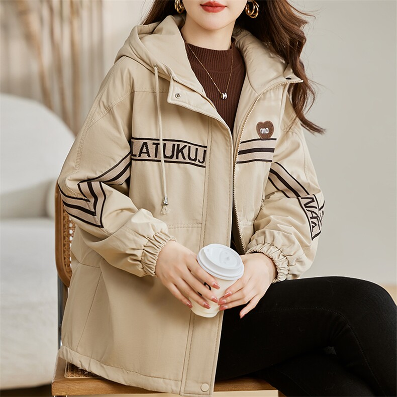 加绒加厚派克棉服女冬2025新款宽松休闲百搭工装连帽保暖棉衣外套,女装棉衣/棉服,慕咨