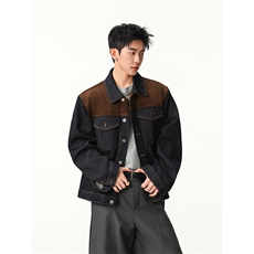 水洗牛仔外套男款春季美式痞帅上衣服宽松休闲工装夹克JK1316-P78，男装工装外套，星座1103-3