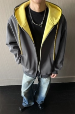 重磅boxy短款500克拉链连帽卫衣开衫加绒奥粒绒RH5601JR-P63，男装卫衣，星座610B-1