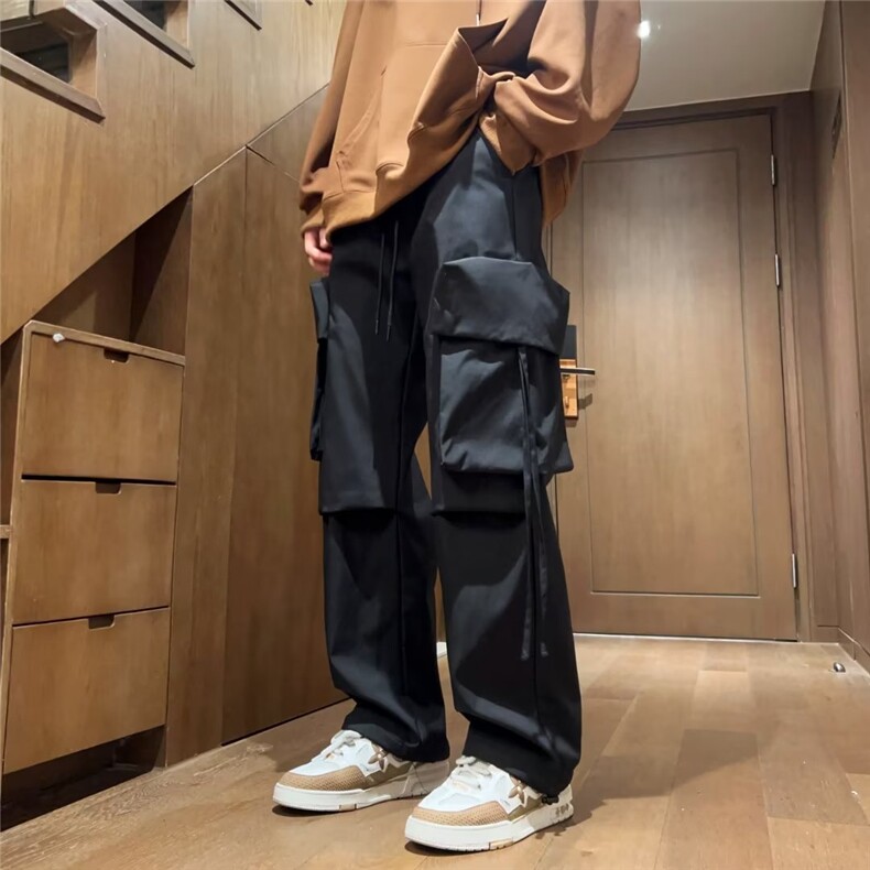 美式潮牌工装裤男冬季冲锋裤子2023新款潮流休闲长裤K4850-P38,男装休闲裤,星座412-3