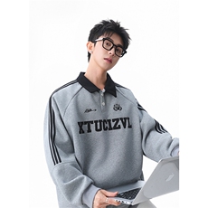 包现货-潮牌美式polo领卫衣男秋装新款刺绣上衣218-7-Y106-P75，男装卫衣，星座218-7