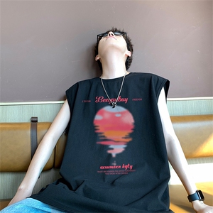 已注册直播抖音得物品质纯棉250克重磅男无袖背心T恤T599P28控39图片