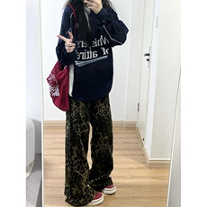 【有货】豹纹牛仔裤男款直筒欧美VIBE裤子美式高街KZA25CC-P55，男装牛仔裤，星座1007（原301D）