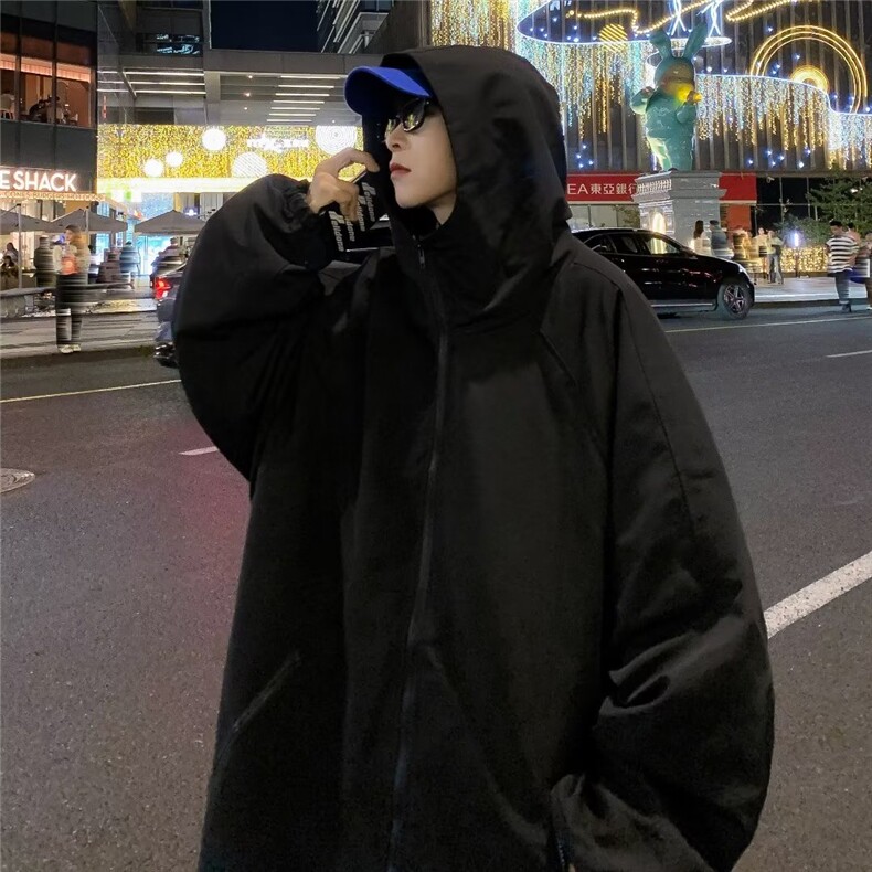 春季新款港风情侣潮流拉链夹克男百搭连帽休闲外套JK01159-P57,男装夹克,星座308B-1