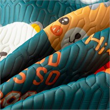 2024新款凉感丝乳胶凉席动物乐园-绿，夏凉用品空调软席，昊翔家纺