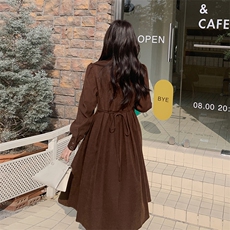 2024春装新款甜美设计感格纹假两件连衣裙P115K175，女装连衣裙，沫晗依美服饰