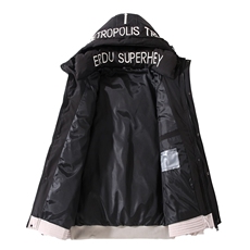 90%白鸭绒羽绒服男短款2025冬季新加厚学生拼接外套宽松9801-P100，男装羽绒服，星座1210A