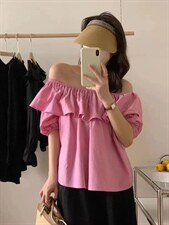 两穿荷叶边小衫，其它，驿谷