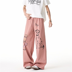 夏季新款小狗印花设计可爱宽松休闲裤B315-K25528-特p30控58，男装休闲裤，电商B315