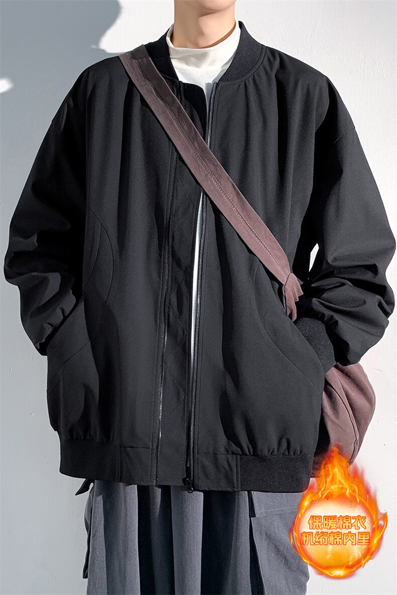 弯刀棉衣男棒球领二开加厚棉袄DSA157B-M8868-特P55,男装棉衣,电商A157B
