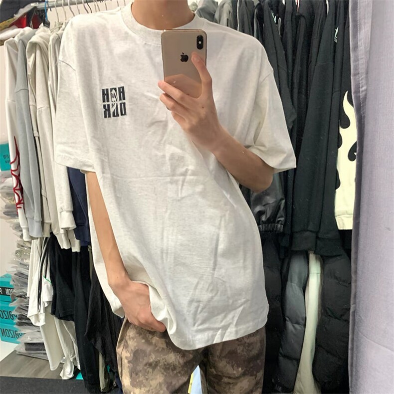 万针全刺绣工艺抖音得物高品质260克重磅纯棉双纱美式高街短袖T恤,男装T恤,电商A486