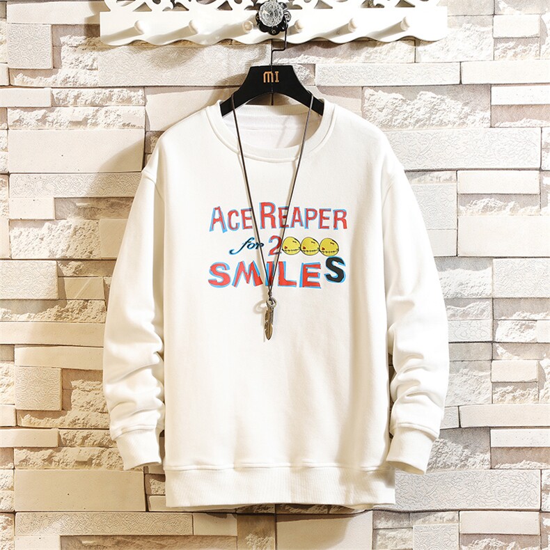 【】A003-HW3082-P45冬装新款加绒笑脸印花套头卫衣凹凸墙,男装卫衣,电商A003